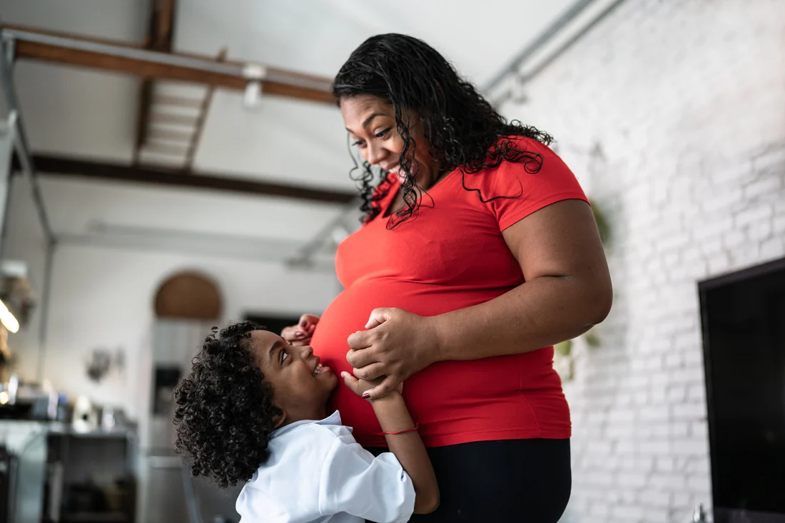Pregnant woman belly